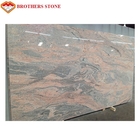 แผ่นหินแกรนิตขัดเงาความต้านทานด่างจีน Juparana Granite Slabs 2400x700mm