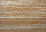 ทอง / เหลือง Travertine หินอ่อนตกแต่งจานโปแลนด์ Honed รับรอง CE