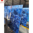 Natural Blue Terrazzo Ocean Marble Stone Slab เคาน์เตอร์ Terrazzo แบบกำหนดเอง