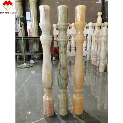 รางระเบียงหินมาร์บอร์ลอนีในภายในแบบที่กําหนดเอง สีขาว สีเขียวสีเบจ สีเหลือง