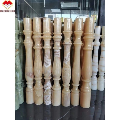 รางระเบียงหินมาร์บอร์ลอนีในภายในแบบที่กําหนดเอง สีขาว สีเขียวสีเบจ สีเหลือง