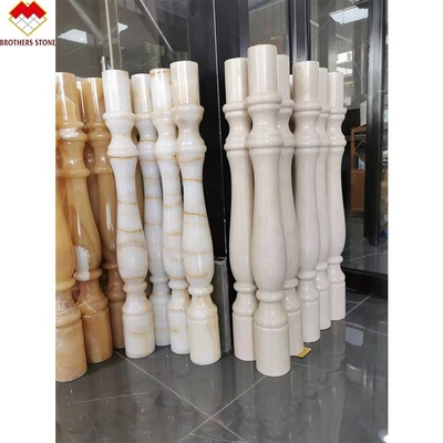รางระเบียงหินมาร์บอร์ลอนีในภายในแบบที่กําหนดเอง สีขาว สีเขียวสีเบจ สีเหลือง
