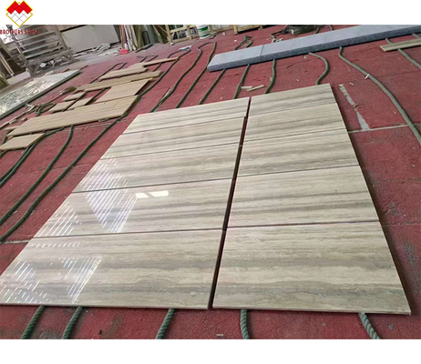 ขนาด 12x24 นิ้ว สีเทาเส้นเลือดเบจ Travertine ดินสล็อบที่ดีในสไตล์การออกแบบที่ทันสมัย