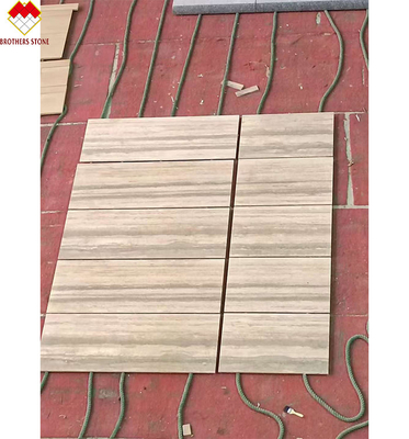 ขนาด 12x24 นิ้ว สีเทาเส้นเลือดเบจ Travertine ดินสล็อบที่ดีในสไตล์การออกแบบที่ทันสมัย