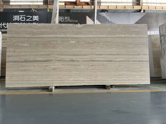 ขนาด 12x24 นิ้ว สีเทาเส้นเลือดเบจ Travertine ดินสล็อบที่ดีในสไตล์การออกแบบที่ทันสมัย