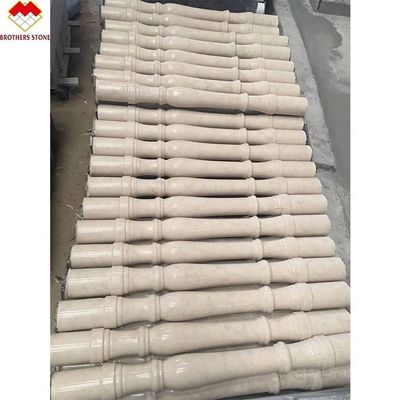 บัลลัสเตอร์หินมาร์บอร์สีขาวสีออนิกซ์ สวยงาม สําหรับตกแต่งบันไดในอเมริกาเหนือและลาติน