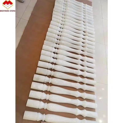 สีขาว Onyx มาร์บอร์หินแกรนิต รางการ์ด แฮนเดริล Balauster Balustrade สําหรับบันไดในอพาร์ทเมนต์