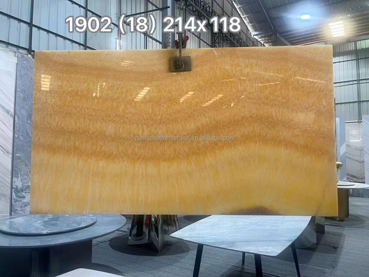 ฝันเห็นสีเขียว มาร์บอร์ Jade มาร์บอร์ Onyx Slab สําหรับวิลล่า โต๊ะบนโต๊ะและพื้นแผ่นผนัง