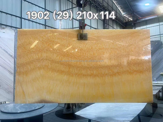 ฝันเห็นสีเขียว มาร์บอร์ Jade มาร์บอร์ Onyx Slab สําหรับวิลล่า โต๊ะบนโต๊ะและพื้นแผ่นผนัง
