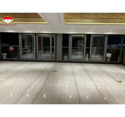สไตล์การออกแบบโรงแรมที่ทันสมัย กระเบื้องมาร์บอร์ลสีขาวใสสําหรับผนังและพื้น