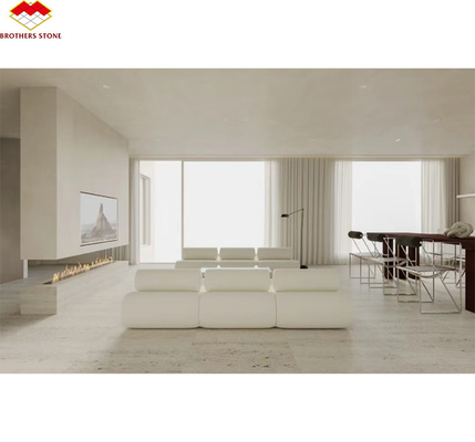 มาร์บอร์ ทราเวิร์ตติน หินขนาดใหญ่ สะบัดสําหรับ โรงแรมโมเดิร์น วิลล่า Interior Design