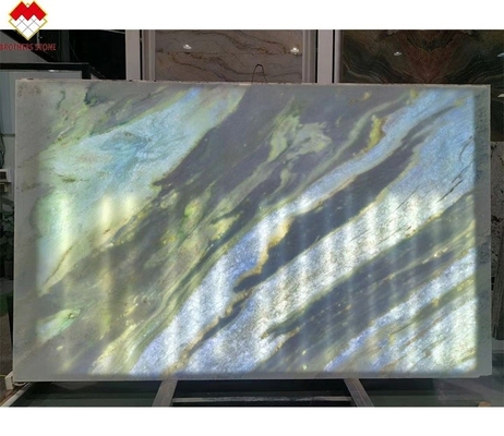 แบคไลท์ สีฟ้า โรมา ควาร์ซิต หินสล็อบสําหรับโต๊ะอาหารเย็น Vanity Countertop Wall Panel