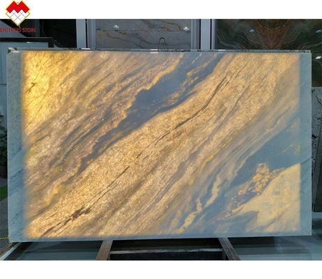 แบคไลท์ สีฟ้า โรมา ควาร์ซิต หินสล็อบสําหรับโต๊ะอาหารเย็น Vanity Countertop Wall Panel