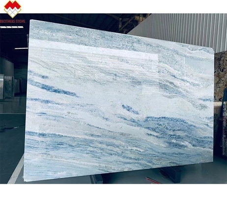 FOB Trade Backlit Blue Roma Quartzite Slab ที่เหมาะสมสําหรับโต๊ะทํางานในประเทศบราซิล