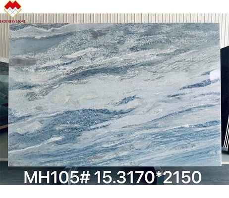 FOB Trade Backlit Blue Roma Quartzite Slab ที่เหมาะสมสําหรับโต๊ะทํางานในประเทศบราซิล