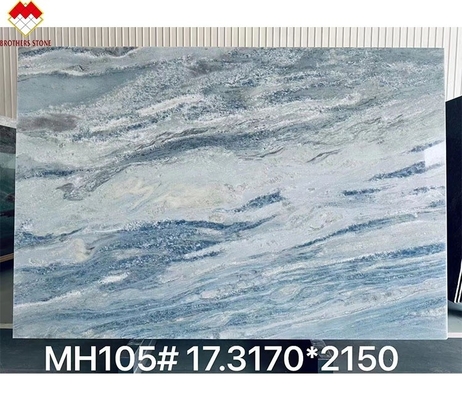 FOB Trade Backlit Blue Roma Quartzite Slab ที่เหมาะสมสําหรับโต๊ะทํางานในประเทศบราซิล