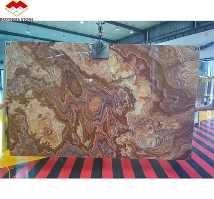 มาร์บอรัลสีแดงไทกรสีธรรมชาติกระจ่างใส สําหรับการออกแบบโรงแรมเจดที่ใช้แสงสว่างแบบทันสมัย
