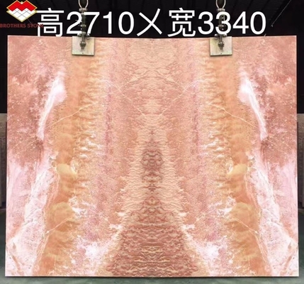 โมเดิร์น ดีไซน์ สีสันมาร์บารเล่ห์ Bookmatch Tile Custom Backlit มังกรสีแดง Jade Onyx Wall