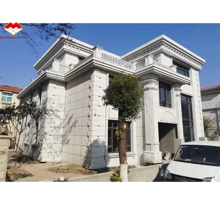 โมเดิร์นฟลาเมดจีนสีเทาหินแกรนิตฟูเนียร์ตัดตามขนาดสําหรับผนังภายนอก