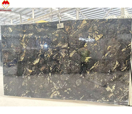 ปรับแต่งหรูหราทองดําเส้นเลือด Quartzite หิน Vanity Top สําหรับครัวและห้องน้ํา