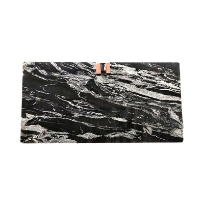 ส่วนประกอบ Lavabo Polished Black Quartzite Vanity Top สําหรับการออกแบบห้องน้ําในบราซิล