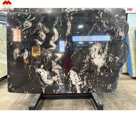 ส่วนประกอบ Lavabo Polished Black Quartzite Vanity Top สําหรับการออกแบบห้องน้ําในบราซิล
