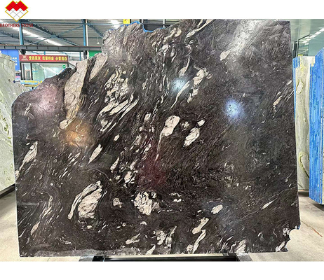 ส่วนประกอบ Lavabo Polished Black Quartzite Vanity Top สําหรับการออกแบบห้องน้ําในบราซิล