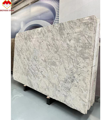 ตะกร้าพื้นผนังเกาะคอนเตอร์ท็อปห้องครัวแกรนิตขาวอลาสกาที่เคลือบ 60*60cm