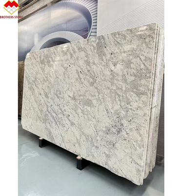 ตะกร้าพื้นผนังเกาะคอนเตอร์ท็อปห้องครัวแกรนิตขาวอลาสกาที่เคลือบ 60*60cm
