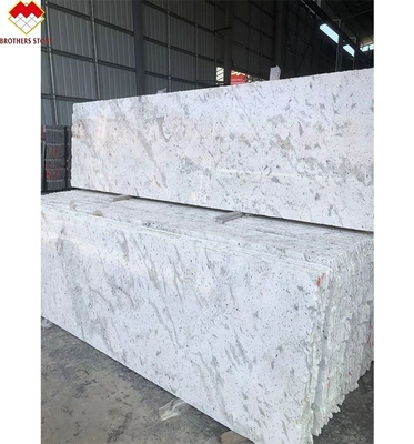 ตะกร้าพื้นผนังเกาะคอนเตอร์ท็อปห้องครัวแกรนิตขาวอลาสกาที่เคลือบ 60*60cm