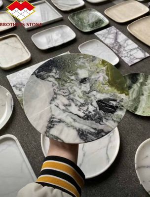 2024 โรงแรม มาร์บอร์ ตัดตามขนาด ชุดอาหาร พร้อมจานและถ้วยแบบมาร์บอร์ที่ทันสมัย