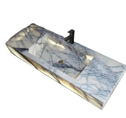 หินธรรมชาติ อ่างล้างส้วมตกแต่ง Calcatta Viola มาร์บอร์ล ล้างส้วมสําหรับห้องน้ําหรู