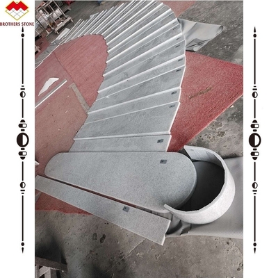 ODM / OEM customized marble crystal white for stairs Thread Onyx Marble Staircase ในโฟชาน