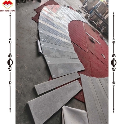 ODM / OEM customized marble crystal white for stairs Thread Onyx Marble Staircase ในโฟชาน