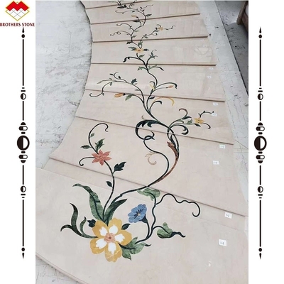 ราคาดี มาร์บอร์ เซรามิคบันไดจมูกก้าว Tile ในสีขาวกับการเสร็จการแก้วตามต้องการ