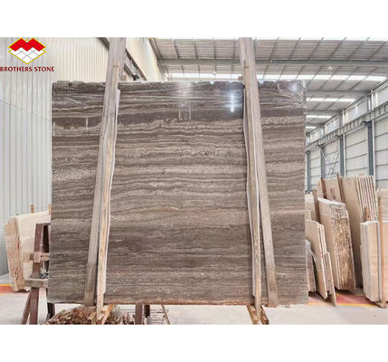 กระเบื้องมาร์บอร์ Travertine สําหรับโรงแรม วิลล่า โปร่งหินเงิน