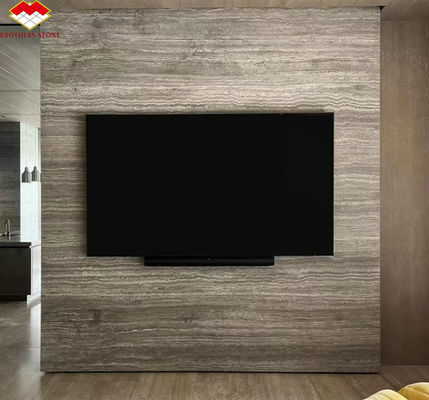 กระเบื้องมาร์บอร์ Travertine สําหรับโรงแรม วิลล่า โปร่งหินเงิน