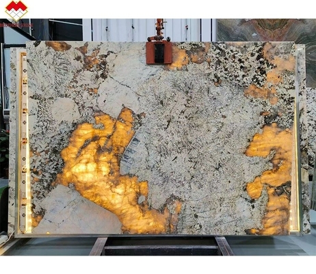 Alpinus Super Crystal White Quartzite สล็อบใหญ่ที่แปลกสําหรับการออกแบบวิลล่าที่ทันสมัย
