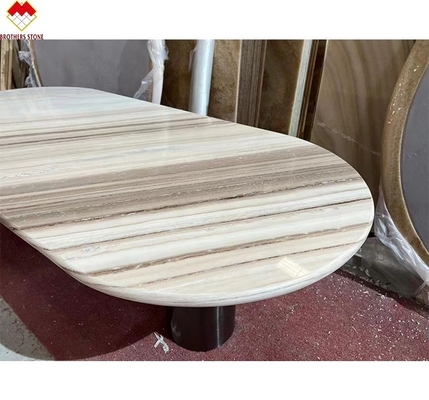 Palissandro Blue Marble Table Top โต๊ะรับประทานอาหารทันสมัยที่มีลากและขนาด 180*90cm