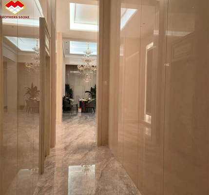 คัลไซต์ มาร์บอร์เลียน Bianco Botticino สําหรับการออกแบบแผ่นผนังสูงสุด Shanna Beige