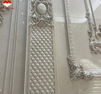 คัลไซต์ มาร์บอร์เลียน Bianco Botticino สําหรับการออกแบบแผ่นผนังสูงสุด Shanna Beige