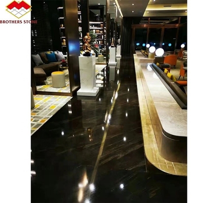 โรงแรมสไตล์โมเดิร์น พื้นแผ่นที่กําหนดเอง ทรายทอง ทรายเคลื่อน ทรายกรานิตสีน้ําตาล