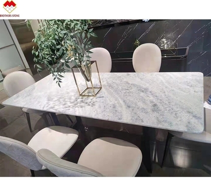 ขนาดที่กําหนดเอง โต๊ะทํางานสีฟ้า Quartz Backlit บราซิล สีฟ้า คริสตัลหินมาร์บอร์