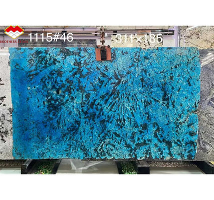 โมเดิร์น ลักชัวร์ แฟนตาซี บราซิล ลาบราดอริต สีน้ําเงิน กรานิต โต๊ะทานอาหาร ด้านบน โปแลสผนังมาร์บอร์สีน้ําเงิน สําหรับการออกแบบกราฟิกโรงแรม