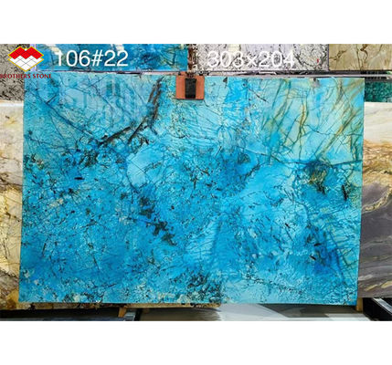 โมเดิร์น ลักชัวร์ แฟนตาซี บราซิล ลาบราดอริต สีน้ําเงิน กรานิต โต๊ะทานอาหาร ด้านบน โปแลสผนังมาร์บอร์สีน้ําเงิน สําหรับการออกแบบกราฟิกโรงแรม