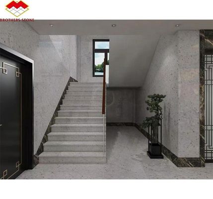 ตะเบียนแกรนิตธรรมชาติที่เผาไหม้ ตัดตามขนาด สําหรับห้องครัวสีขาวที่ทันสมัย