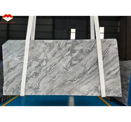 บอร์ดมาร์มเบอร์สีเทาแบบปรับแต่งแบบโมเดิร์น สีคลื่นกระจกกระจกสําหรับโรงแรม