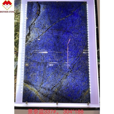 ดีไซน์โมเดิร์นหรูหรา สวยงาม บราซิล ฝัน Sapphire หินสีฟ้า Backlit Labradorite Blue Granite