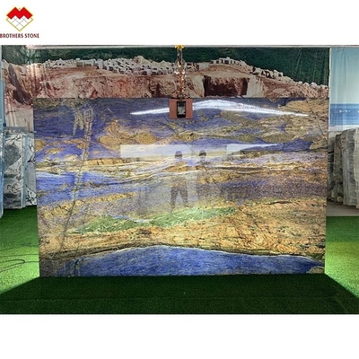 บอลิเวียสีฟ้าโปร่งใส โซดาไลท์ โอนิกซ์ มาร์บอร์สําหรับสล็อบใหญ่หรือตัดตามขนาด