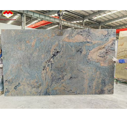 Amazon Blue Luxury Stone Polished Slab สําหรับวิลล่าและโรงแรม
